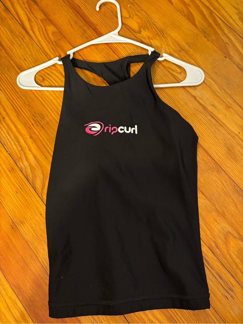 Rip Curl Black Rashguard with Pink Logo